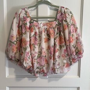 Anthropologie Bubble Hem Babydoll Blouse
